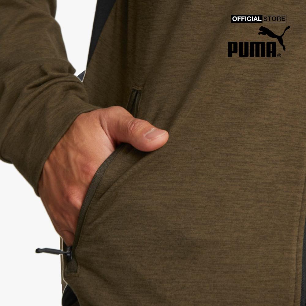 PUMA - Áo khoác thể thao nam phối mũ Q4 Cloudspun Training 522320