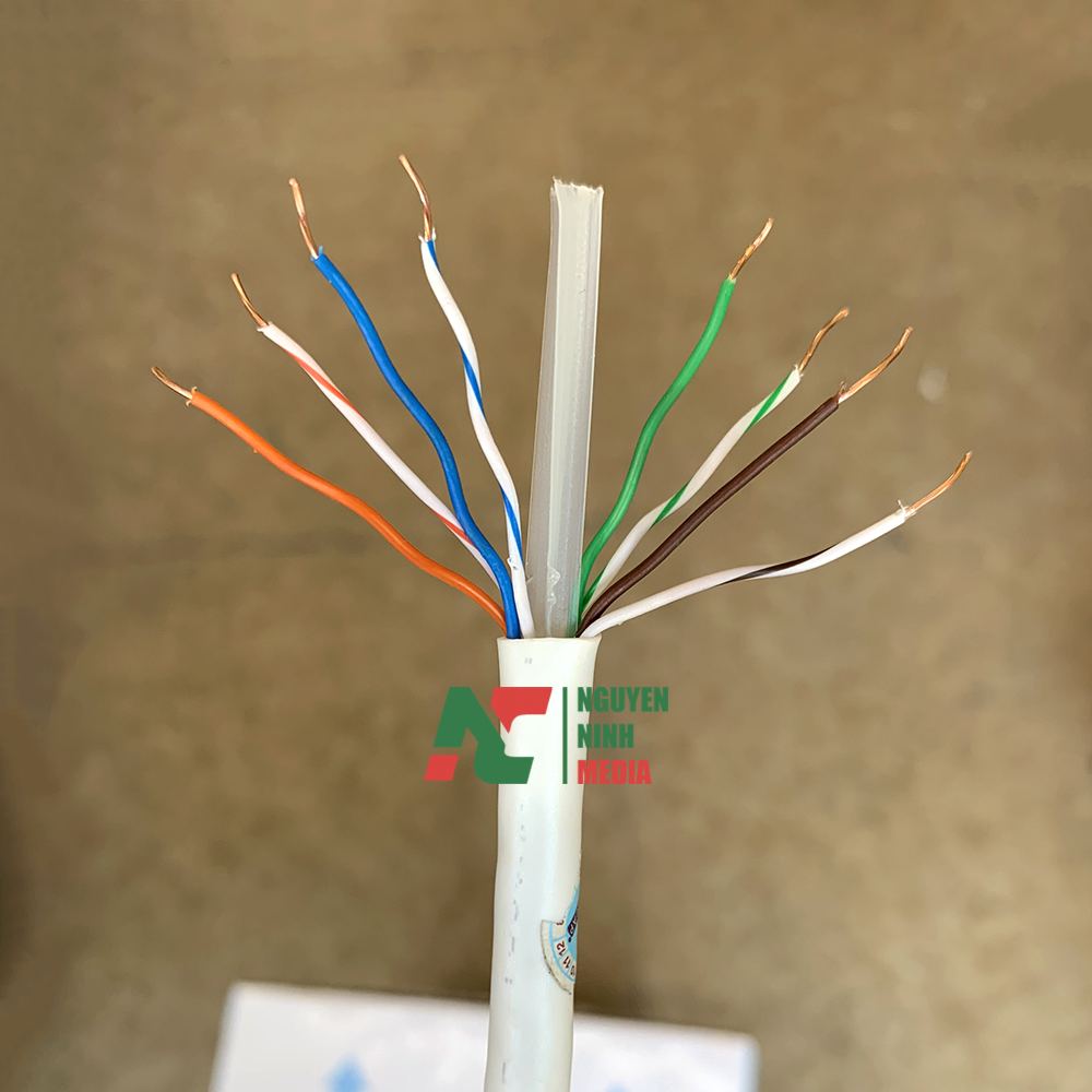 Dây Mạng Vinacap Cat6 UTP Lõi Đồng Nguyên Chất - Hàng Chính Hãng (Bán lẻ mét)