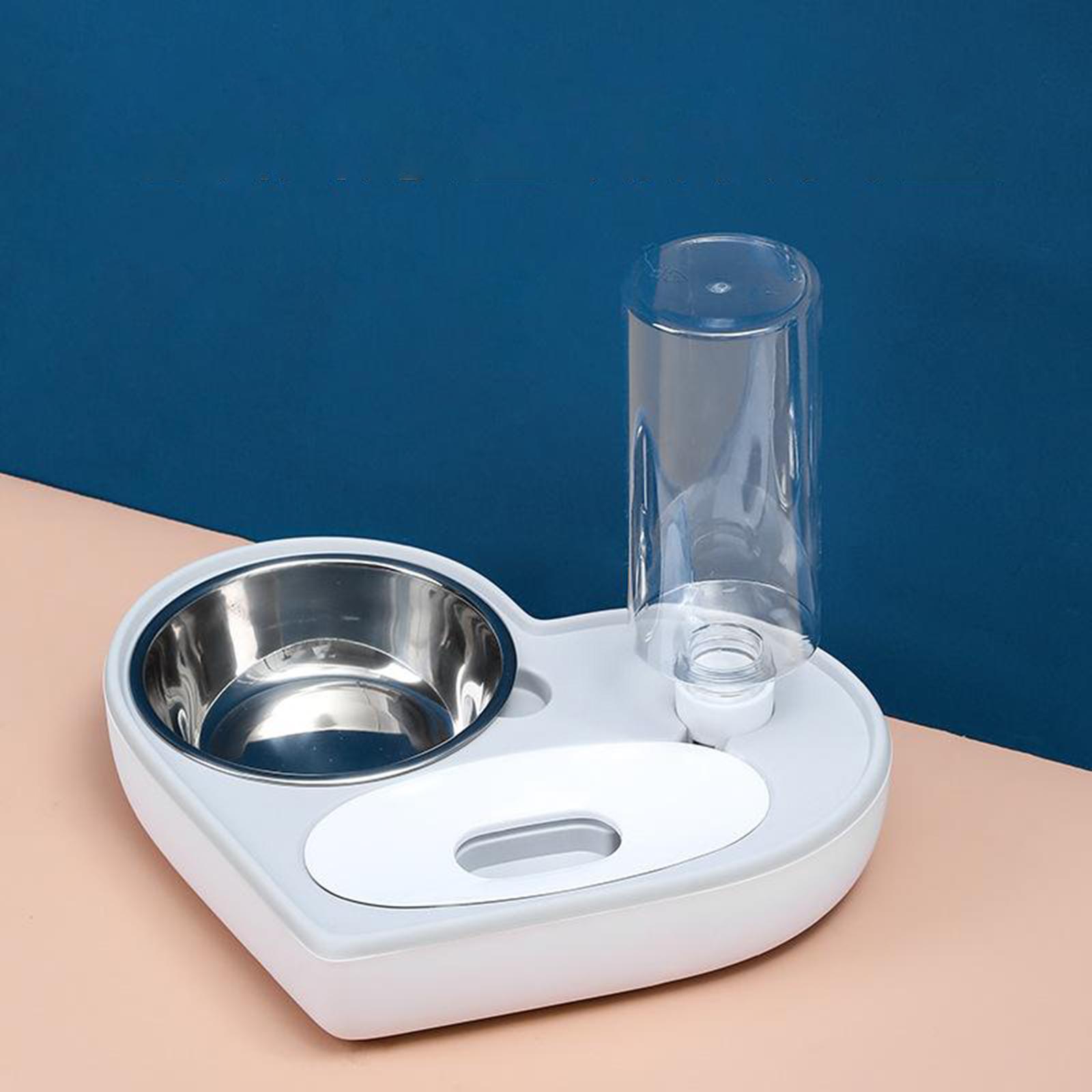 Automatic Pet Cat Dog Food and Water Bowl Set Water Food Dispenser