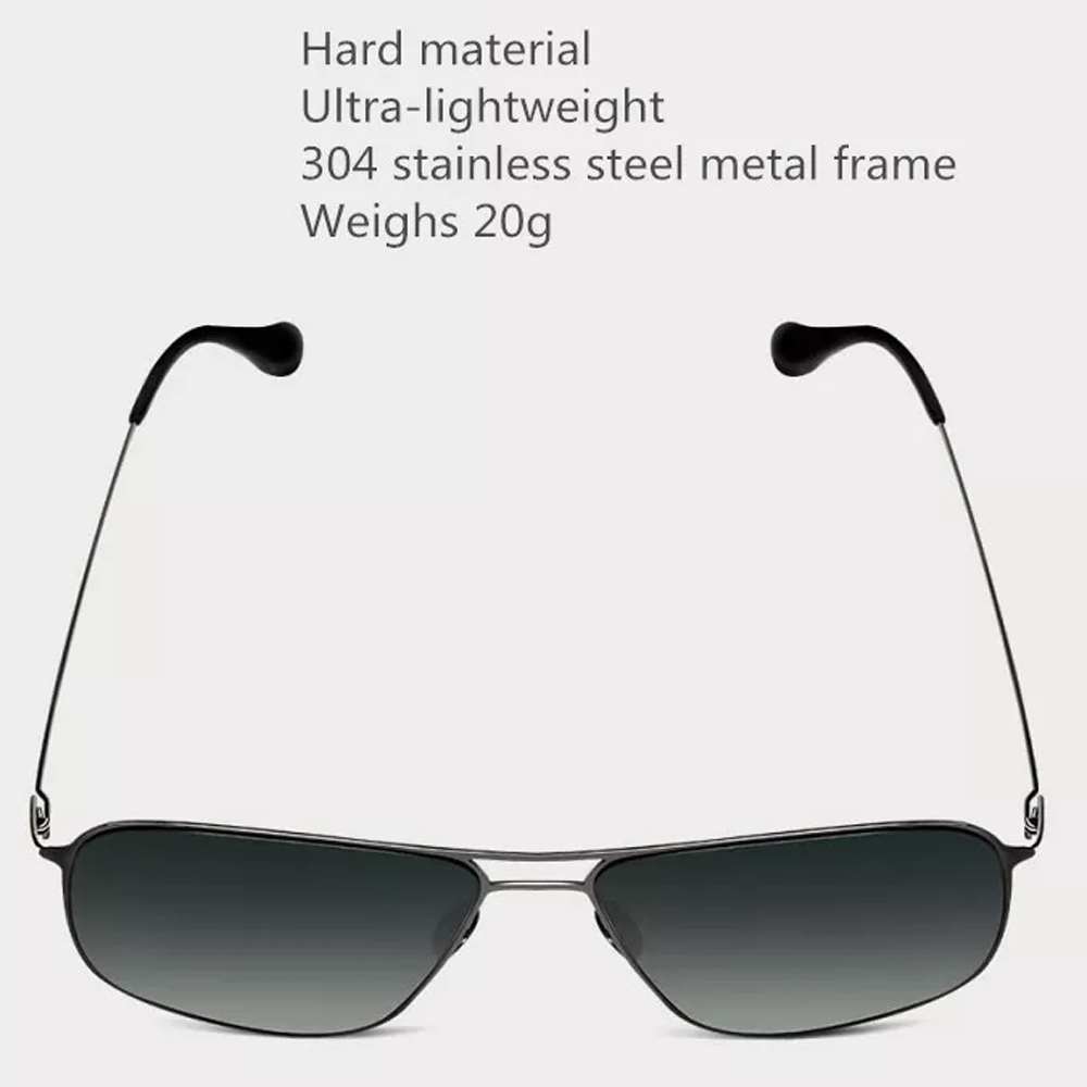 Xiaomi Xiaomi Mijia cổ điển vuông kính mát Pro khung thép không gỉ Nylon ống kính phân cực UV bảo vệ chống lại dầu vết bẩn screwless