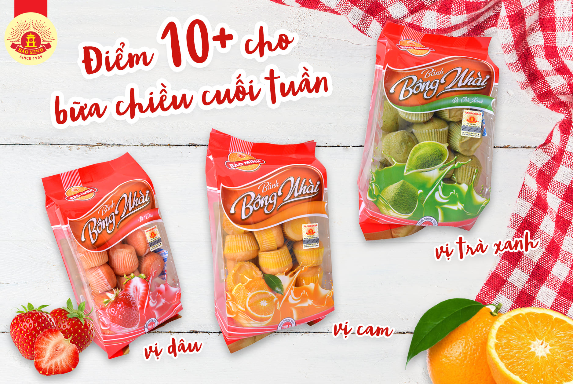 Combo 10 gói Bánh bông nhài vị cam 180gr