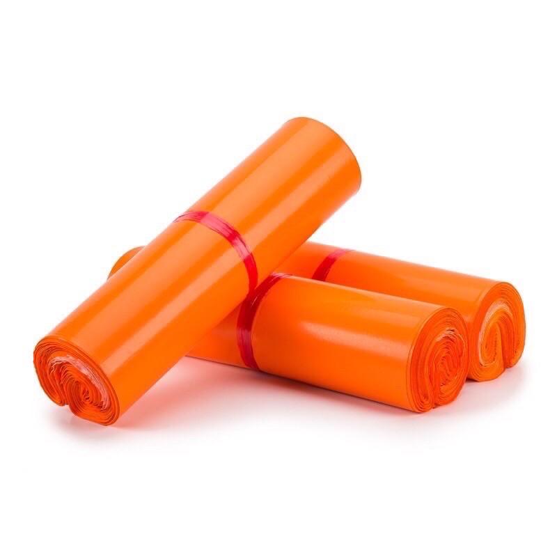 Combo 100 túi gói hàng niêm phong cao cấp màu cam 25cmx 35cm dày, bóng và mịn