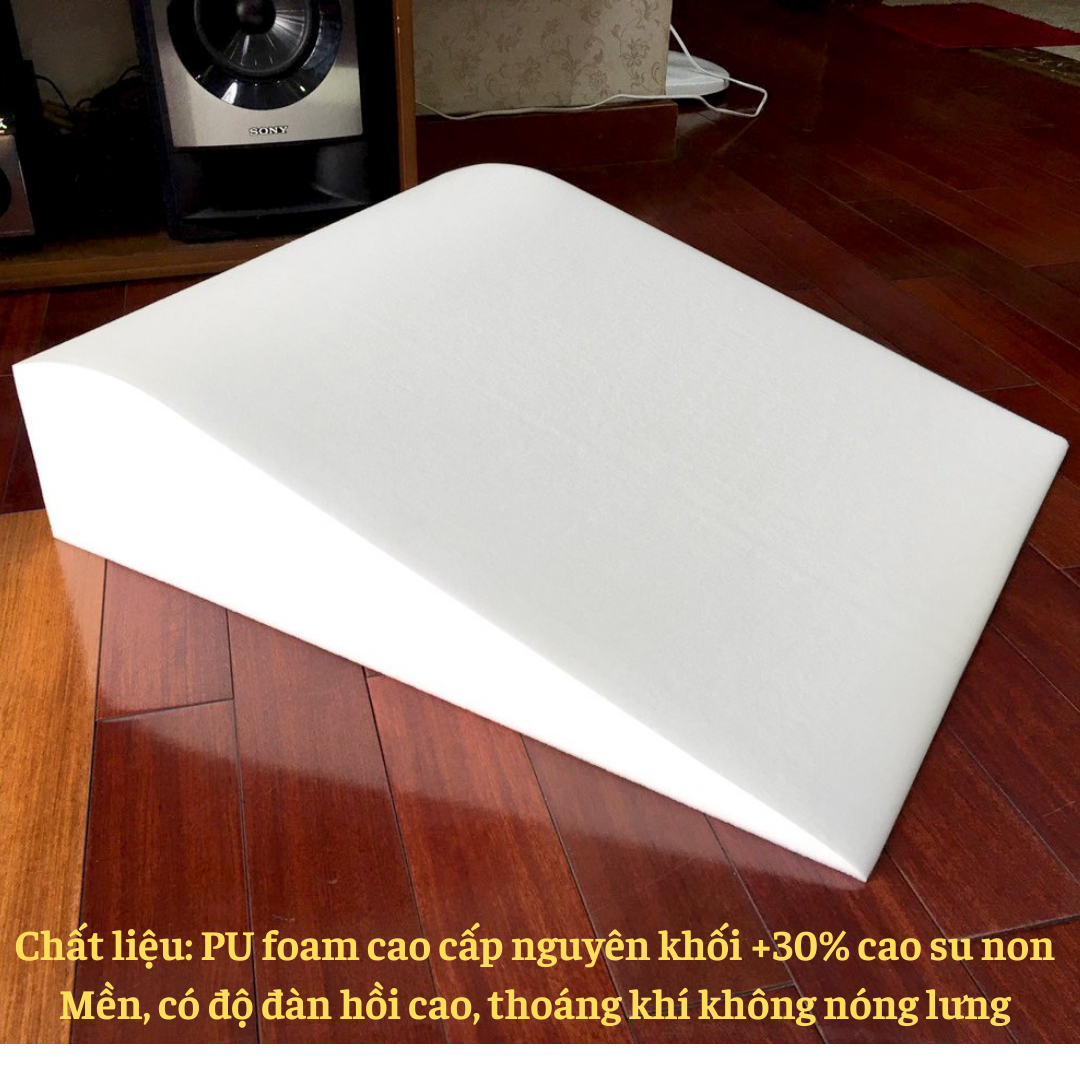 GỐI TRÀO NGƯỢC DẠ DÀY NGƯỜI LỚN YOROKOBI, KÍCH THƯỚC CAO 70*60*18CM (Bo tròn), THÍCH HỢP VỚI NGƯỜI BỊ TRÀO NGƯỢC ACID, Ợ CHUA, THOÁI HÓA CỘT SỐNG CỔ, HÀNG THƯƠNG HIỆU - COTTON HOÀNG GIA