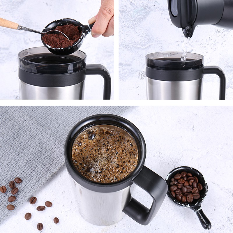Ly Giữ Nhiệt Có Lõi Lọc Inox Pha Cafe 580ml LocknLock LHC4197