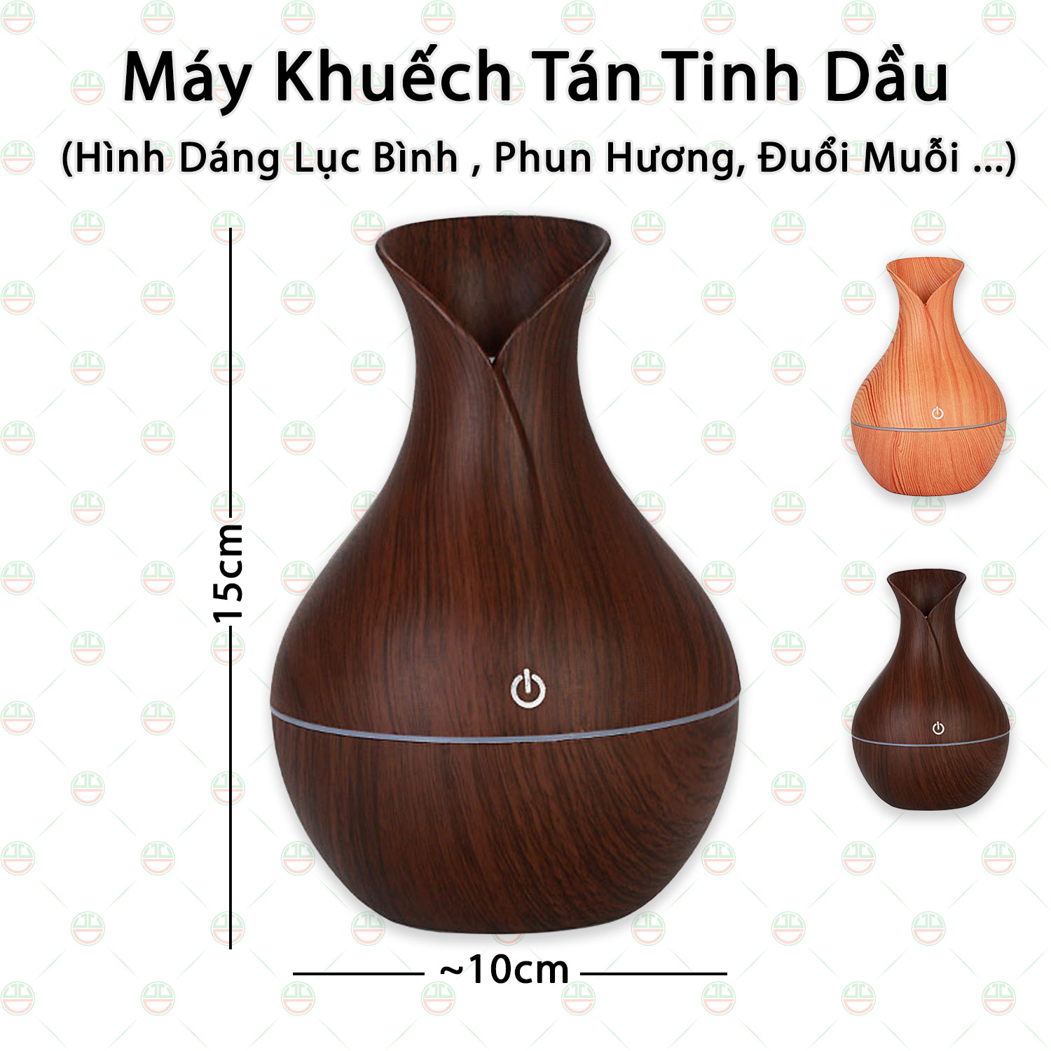 Thiết Bị Máy Xông Tinh Dầu KhoNCC Hàng Chính Hãng - Khuếch Tán Hương Thơm - Đuổi Muỗi Côn Trùng - An Toàn Cho Trẻ Nhỏ - KLVQ-3562-XTDLB (Màu Gỗ Ngẫu Nhiên)