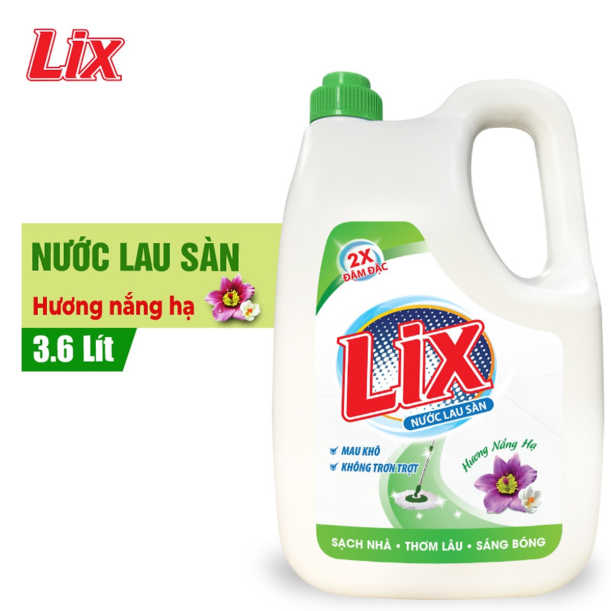 Nước lau sàn Lix hương nắng hạ dung tích 3.6 lít LH360 - thơm mát sáng bóng sàn