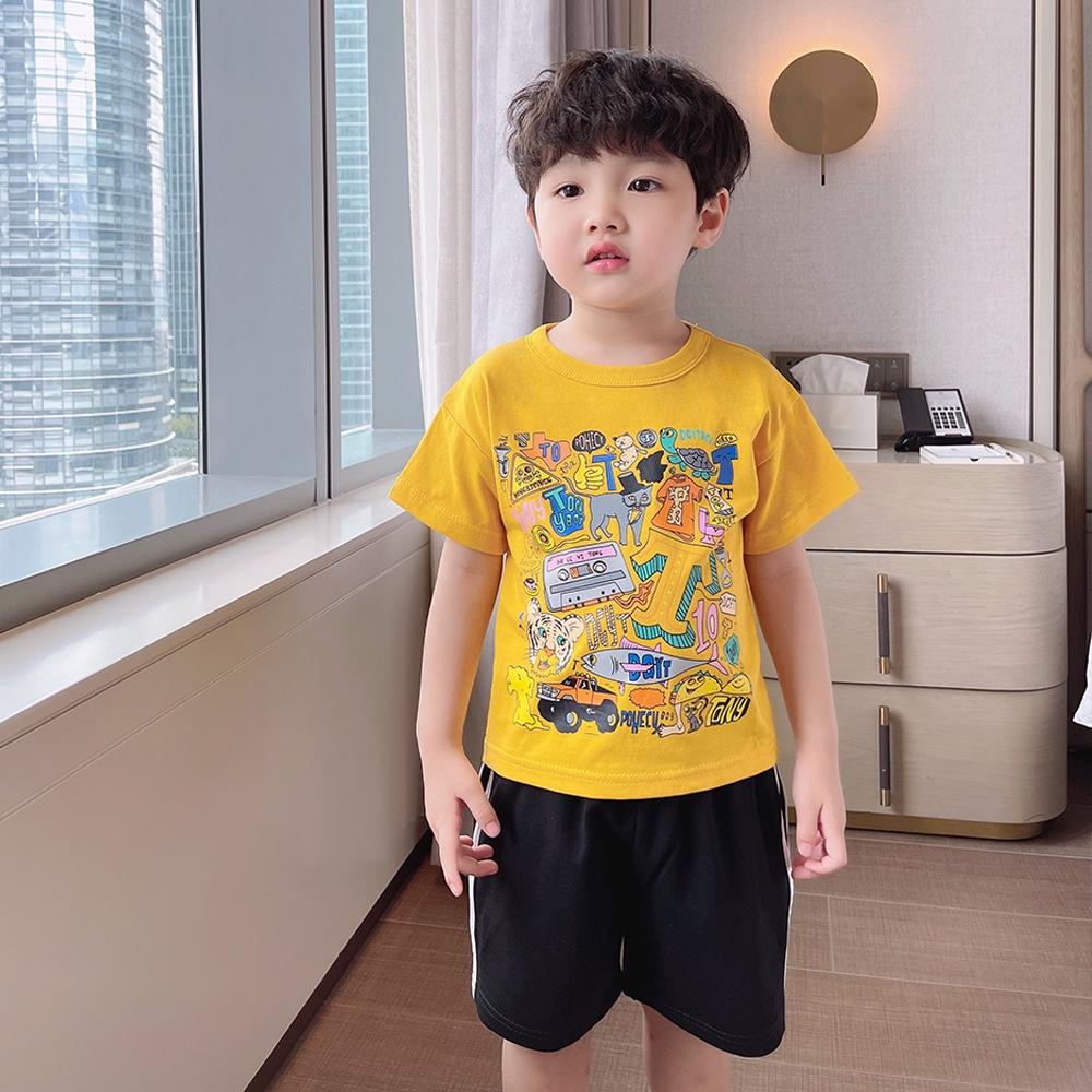 AT17 Size90-150 Áo thun bé trai Thời trang trẻ Em hàng quảng châu