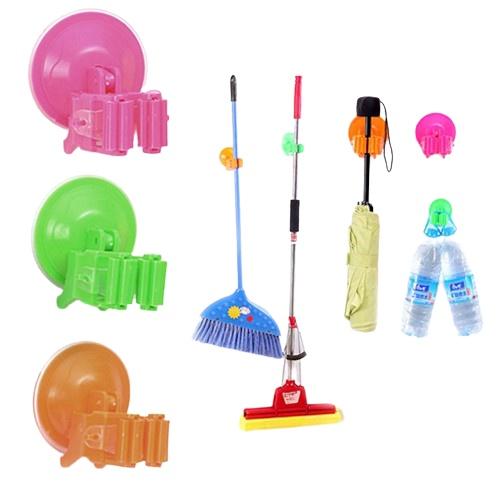 Móc treo chổi, cây lau - Móc kẹp đồ đa năng công nghệ hít chân không No.101256
