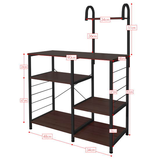 Tủ kệ đa năng để đồ trong nhà bếp tiện lợi Mẫu mới 2020 model 172 siêu tiện lợi (Hàng nhập khẩu)