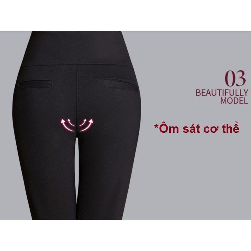 Hàng nhập cao cấp - Quần legging cạp cao-Video + Sẵn hàng Quần legging nữ lưng thun cao cấp QL-201i