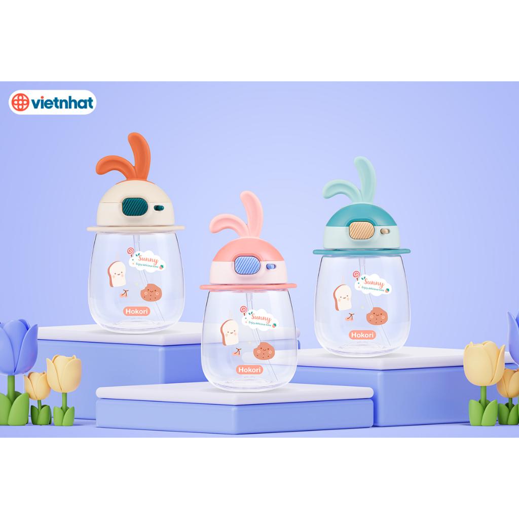BÌNH NƯỚC NHỰA TAI THỎ 600ML HOKORI 0083 - TADAHOME