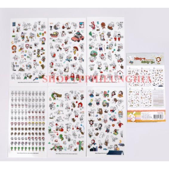 Set 6 tấm Sticker dán hình mẫu mới - siêu đẹp