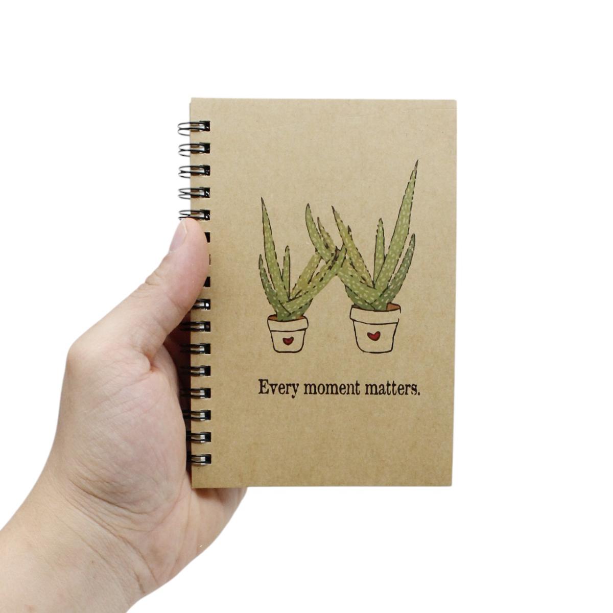 Sổ Lò Xo Kraft A6 - Không Kẻ Có Chấm - 80gsm - The Sun 04