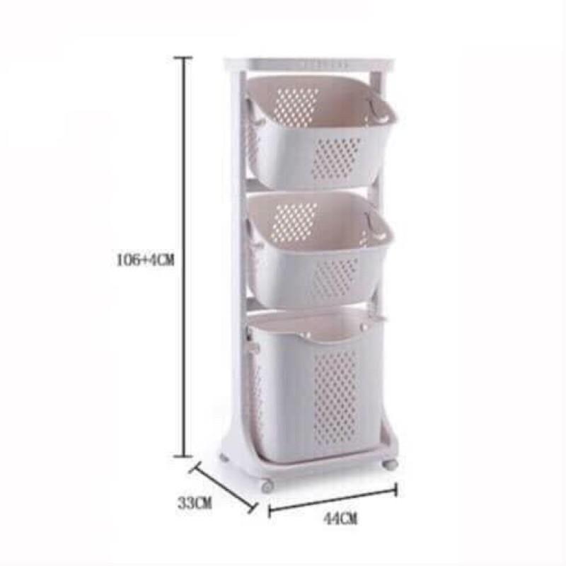 Kệ đựng quần áo, rổ đựng đồ 3 tầng 2 tầng có bánh xe