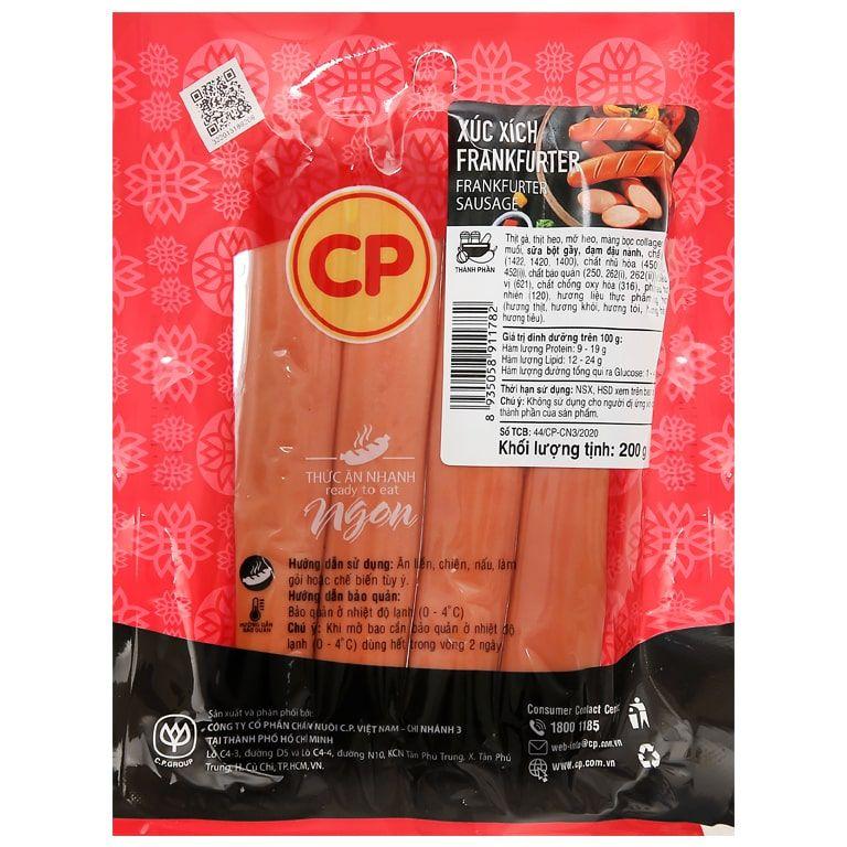 Xúc Xích Frankfurter CP Gói 200G-8935058911782
