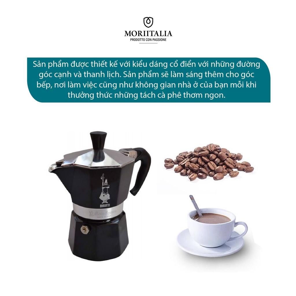 Bình pha cà phê Bialetti Moka 3 cup màu đen sang trọng tiện lợi 0004952