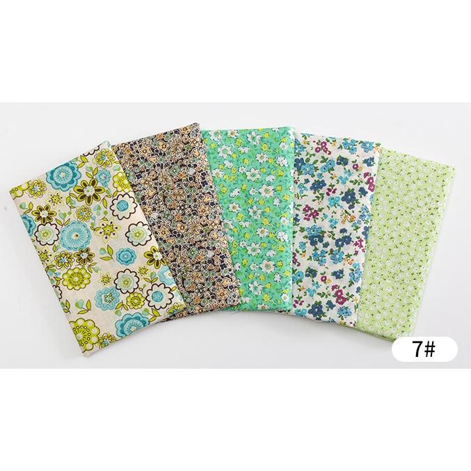 Set 6 Tấm Vải Cotton LÀM DIY Họa Tiết Hoa NGẪU NHIÊN Tự May Vá Đồ Thủ Công- BÁCH HÓA NA NA