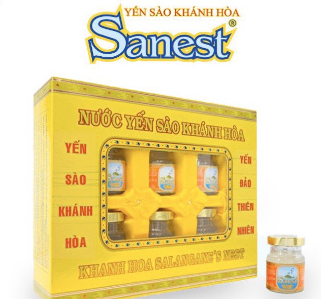 NƯỚC YẾN SÀO KHÁNH HÒA SANEST LỌ 70ML, HỘP 6 LỌ