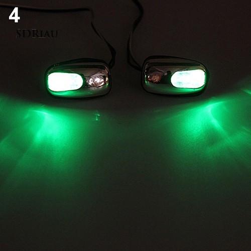 Bộ 2 vòi phun nước rửa kính chắn gió xe hơi có đèn LED