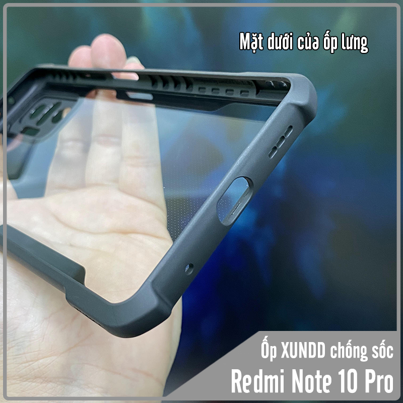 Ốp lưng cho Xiaomi Redmi Note 10 Pro 4G chống sốc trong viền nhựa dẻo XunDD - Hàng Nhập Khẩu