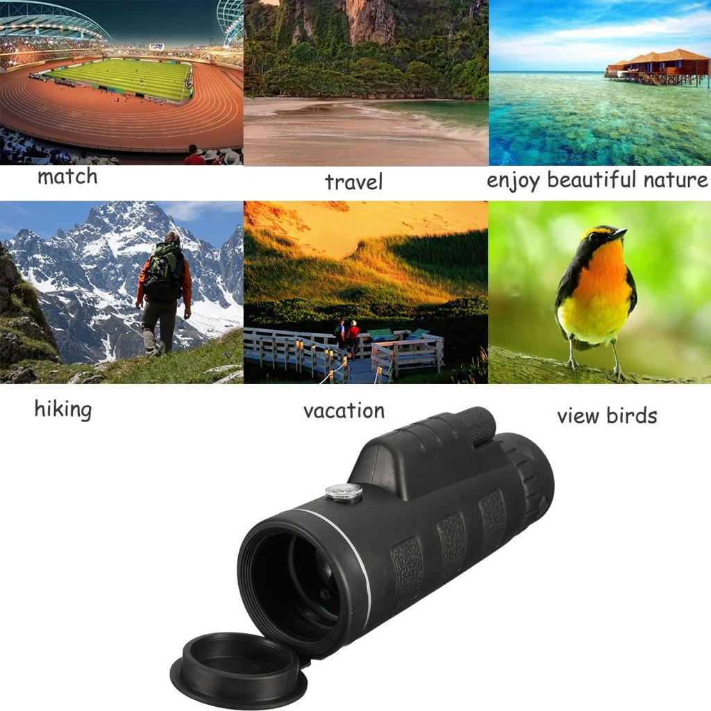 HD 40X60 Monocular Telescope - High Powered BAK4 Prism Phone Scope With Smartphone Tripod and Mount Adapter, Perfect For Hiking, Wildlife, Concerts