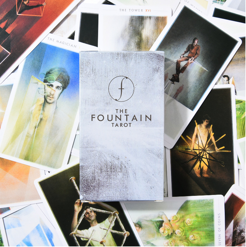 Combo Bộ Bài BóiThe Fountain Tarot: Illustrated Deck and 79 cards Tarot Cao Cấp Bản Đẹp  và Túi Nhung Đựng Tarot