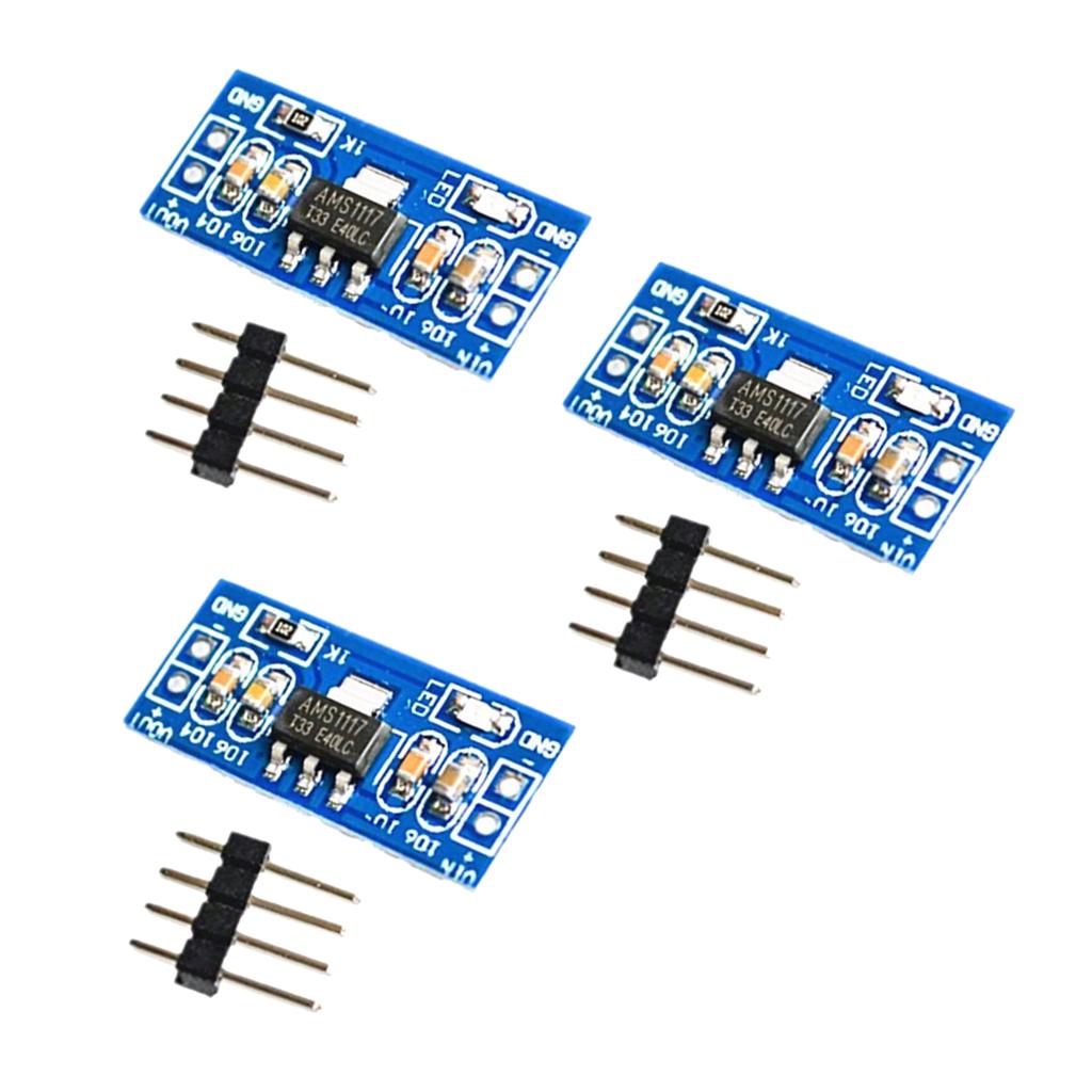 3pcs DC 4.75-12V to 3.3V Power Supply Module AMS1117 800MA