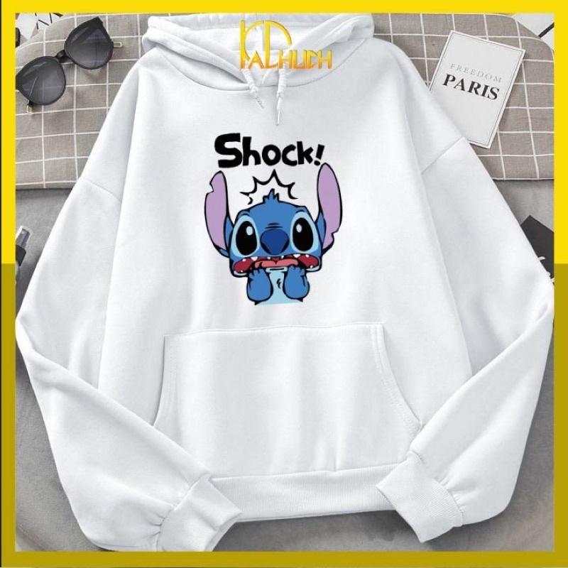 Áo hoodie stitch shock nam nữ nhiều màu vải nỉ