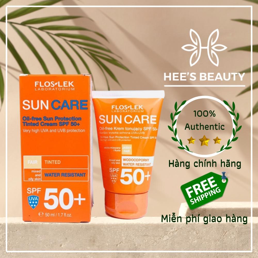 Kem chống nắng kiềm dầu Floslex Sun Care Oil Free Sun Protection Tinted Cream 50ml Floslek Suncare