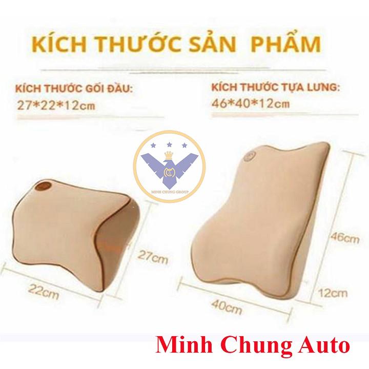 Gối, Tựa Lưng Ghế Ô Tô Cao Su Non + Nỉ