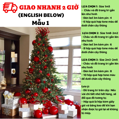 Bộ cây thông Noel và phụ kiện trang trí - Chrimstas Tree ctne16