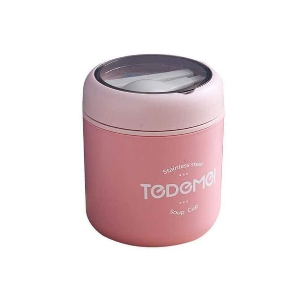 Bình Ủ Cháo Cốc Đựng Cháo Giữ Nhiệt Tedemei Chất Liệu Inox 304 Kèm Thìa Dung Tích 530ml