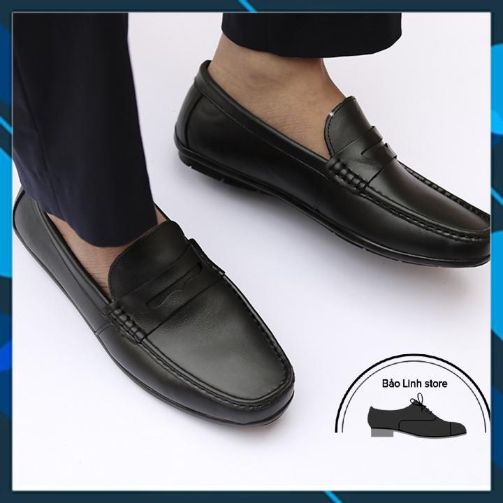 Giày Lười Nam Da Mềm , Giày Driver Shoes - Da Bò, Mã GK66.