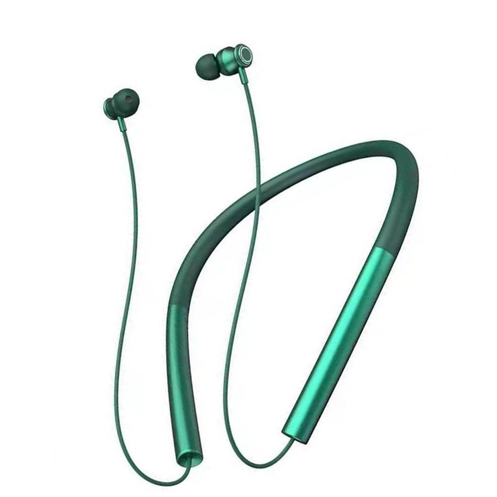 Bluetooth Headset Headphones Stereo Neckband In-Ear  with Mic Green