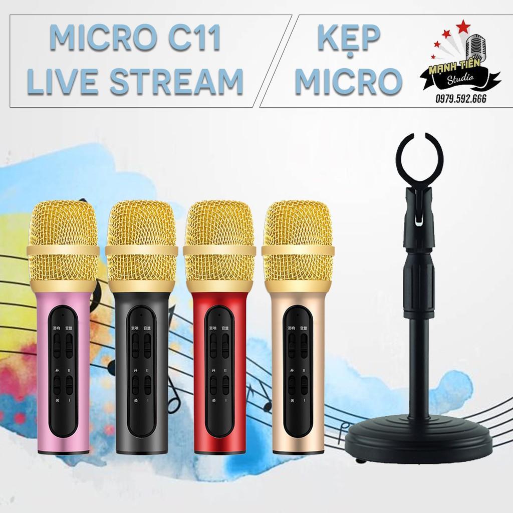 MICRO C11 KARAOKE THU ÂM - CHÂN MICRO MINI