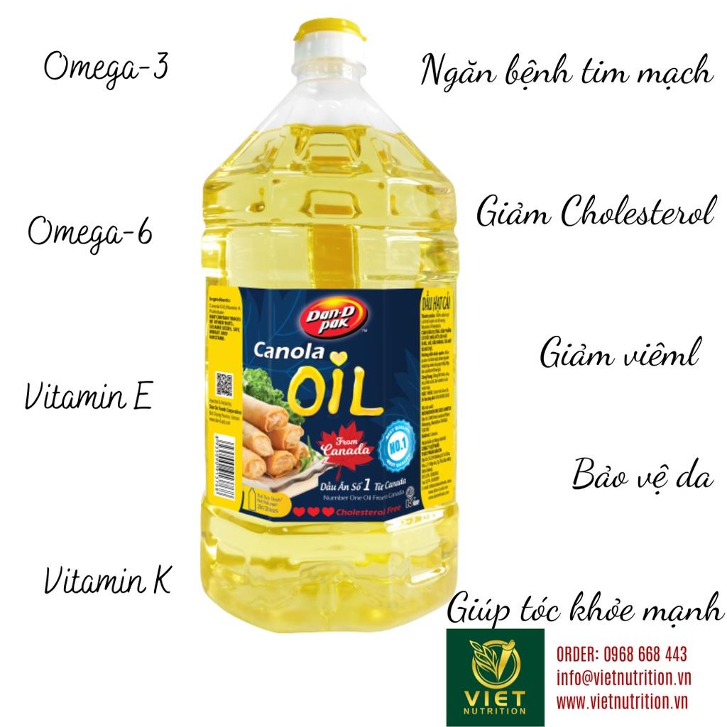 Dầu hạt cải Canola Oil Dan.d pak 2L