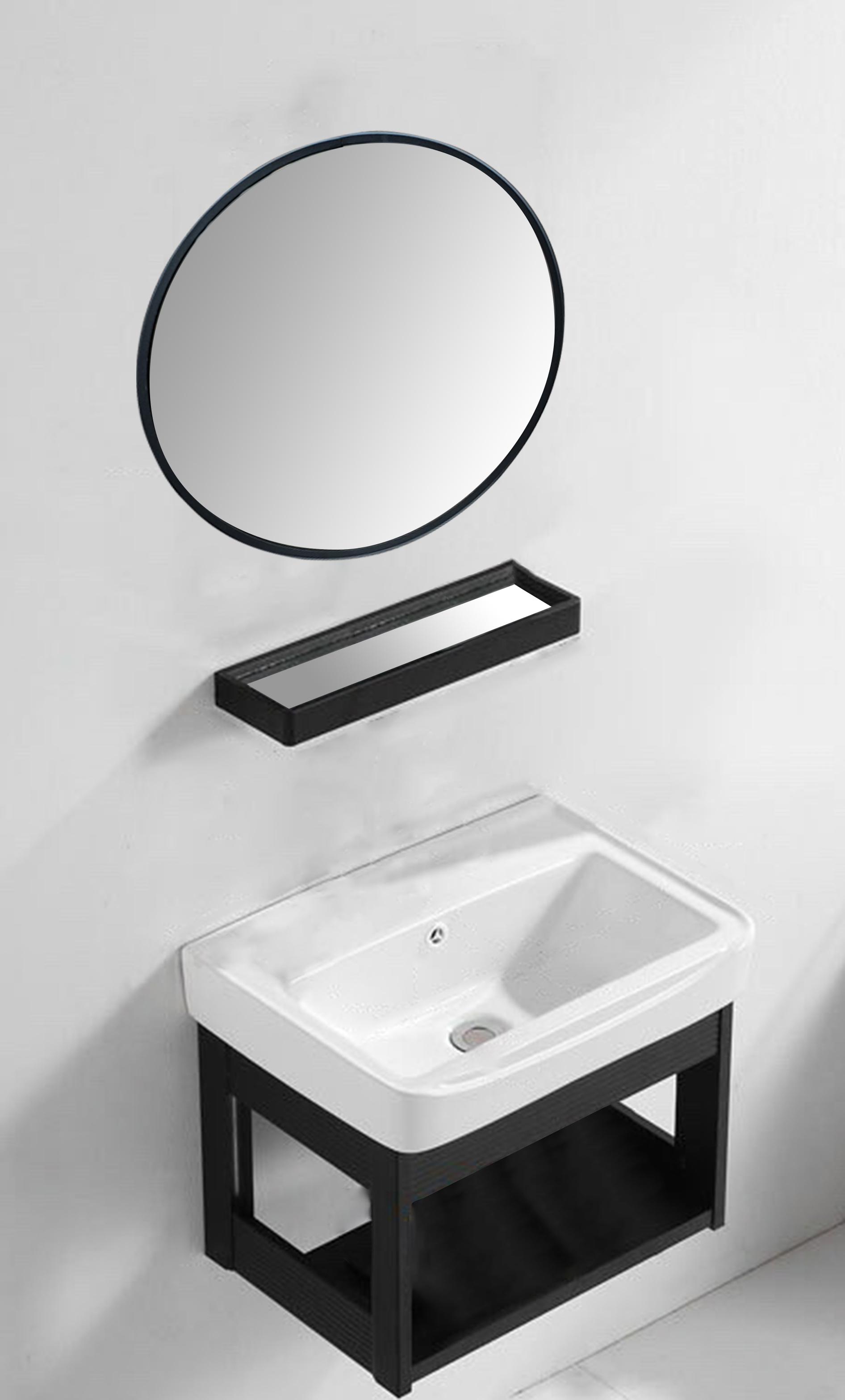 Combo 4 Món Tủ Chậu Lavabo Gương Kệ Gương Thông Minh Gọn Gàng Cho Phòng Tắm Thêm Sang