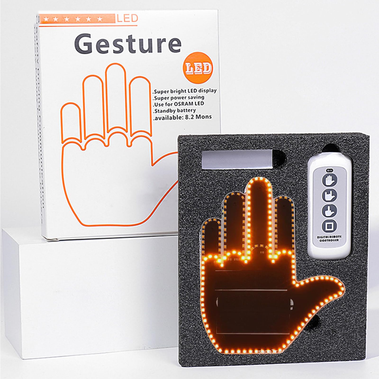 Đèn Led Cử Chỉ Ngón Tay Trang Trí Ô Tô Gesture LED
