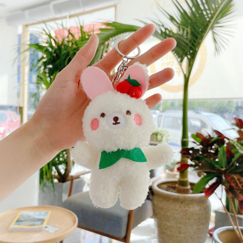 Móc khóa Gấu Thỏ bông Noel cute cài túi balo phong cách Giáng sinh ấm áp làm quà tặng ý nghĩa