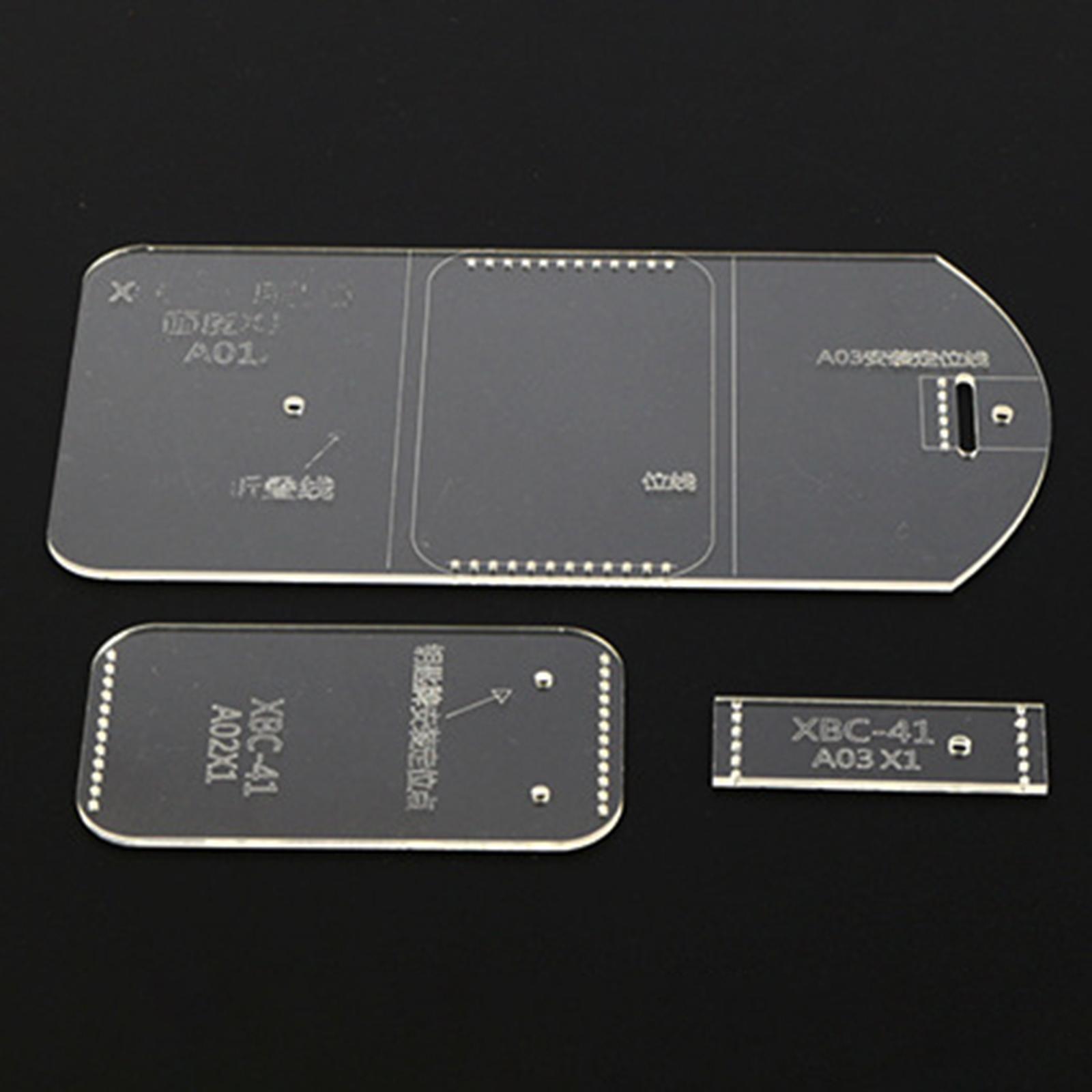 Card Holder Acrylic Template, Card Bag Making DIY Leather Tool, Clear Handmade Leather Stencils Patterns