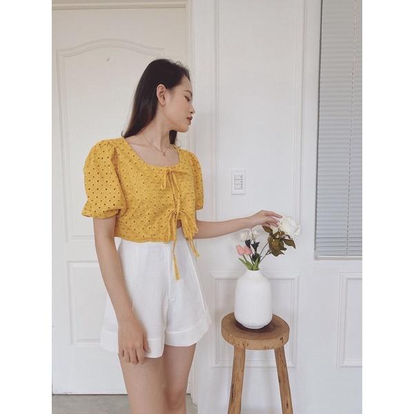 Quần Shorts cạp cao ống rộng REVERCLOTHINGS Emily