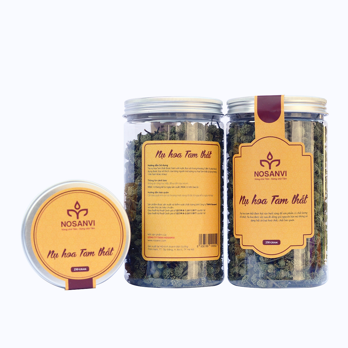 Combo 4 hộp Trà Nụ hoa Tam Thất bao tử NOSANVI - Ích Tâm, An Thần