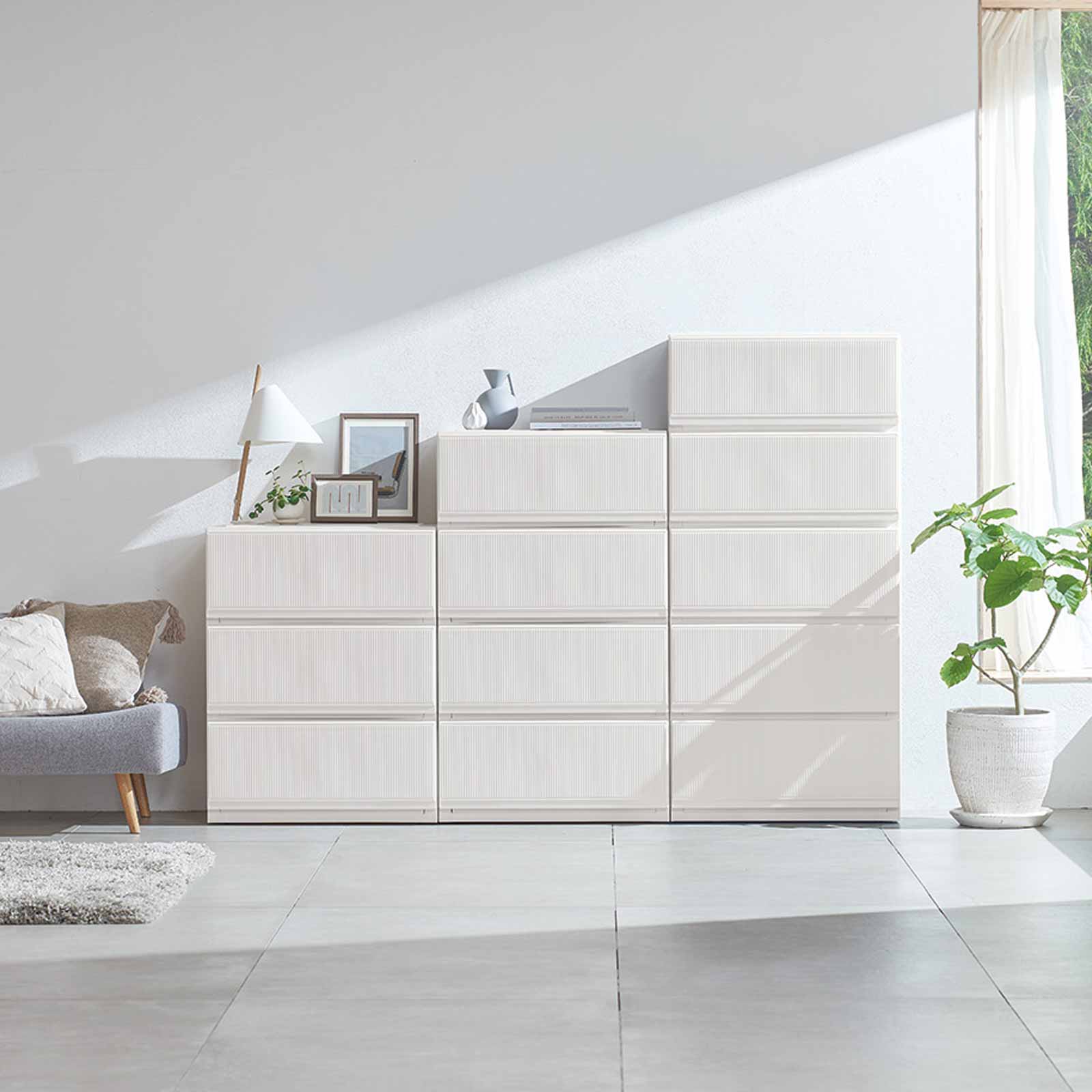 TENMA Tủ Quần Áo Profix Style Case JAPAN QUALITY Nhiều Tầng, 2 Màu Lựa Chọn, Tủ Lắp Ráp, Có Bánh Xe