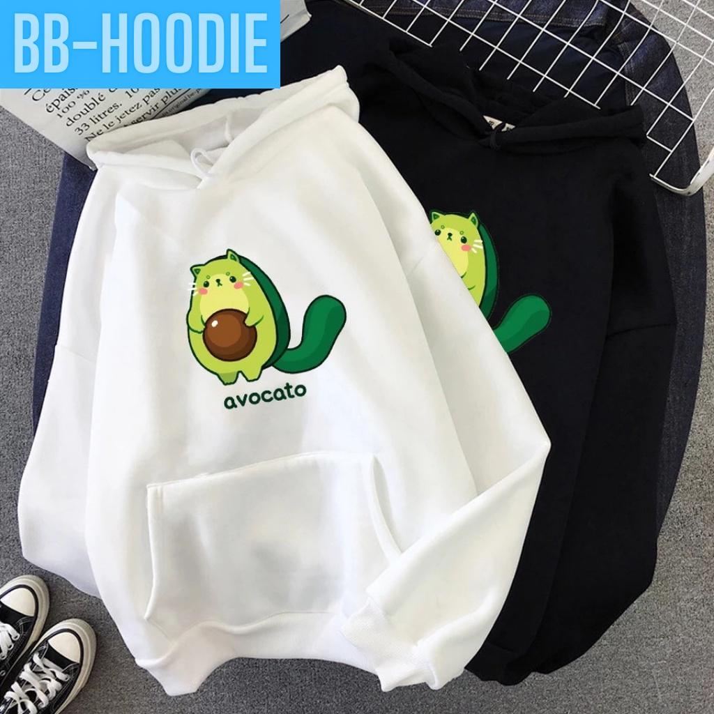 ÁO KHOÁC HOODIE NỈ UNISEX IN BƠ AVOCATO FORM RỘNG NAM NỮ NHIỀU MÀU