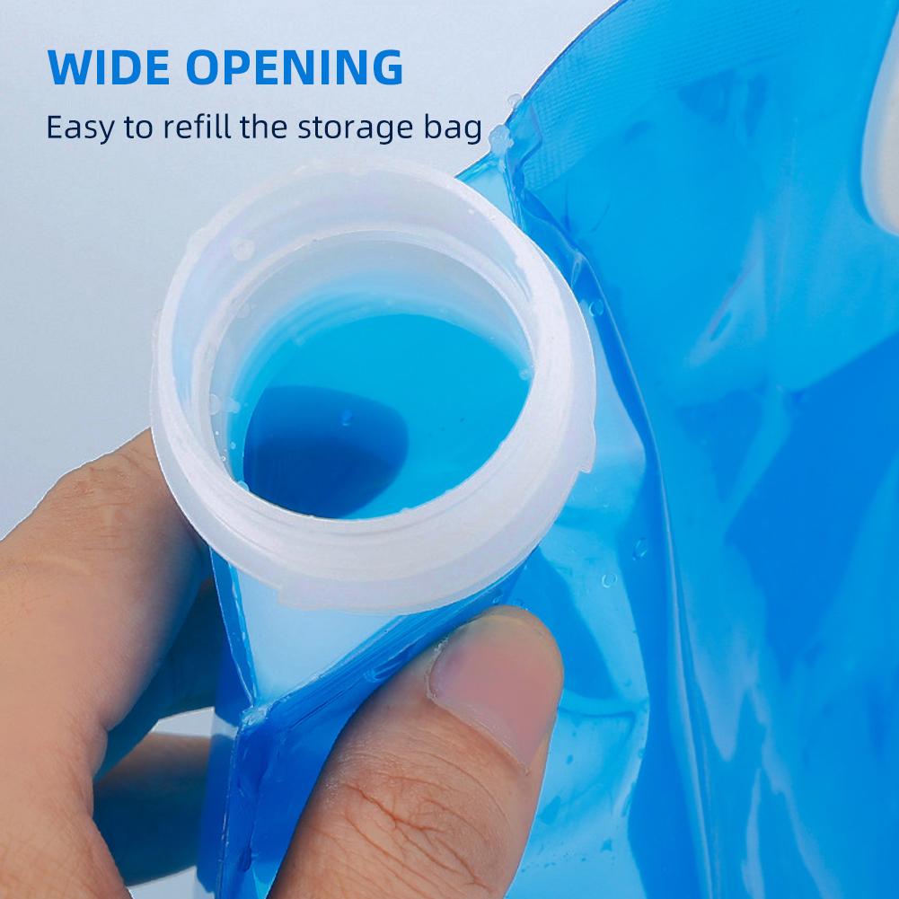 Túi lưu trữ nước có thể gập lại công suất lớn với lớp thực phẩm di động chống rò rỉ để cắm trại đi bộ ngoài trời