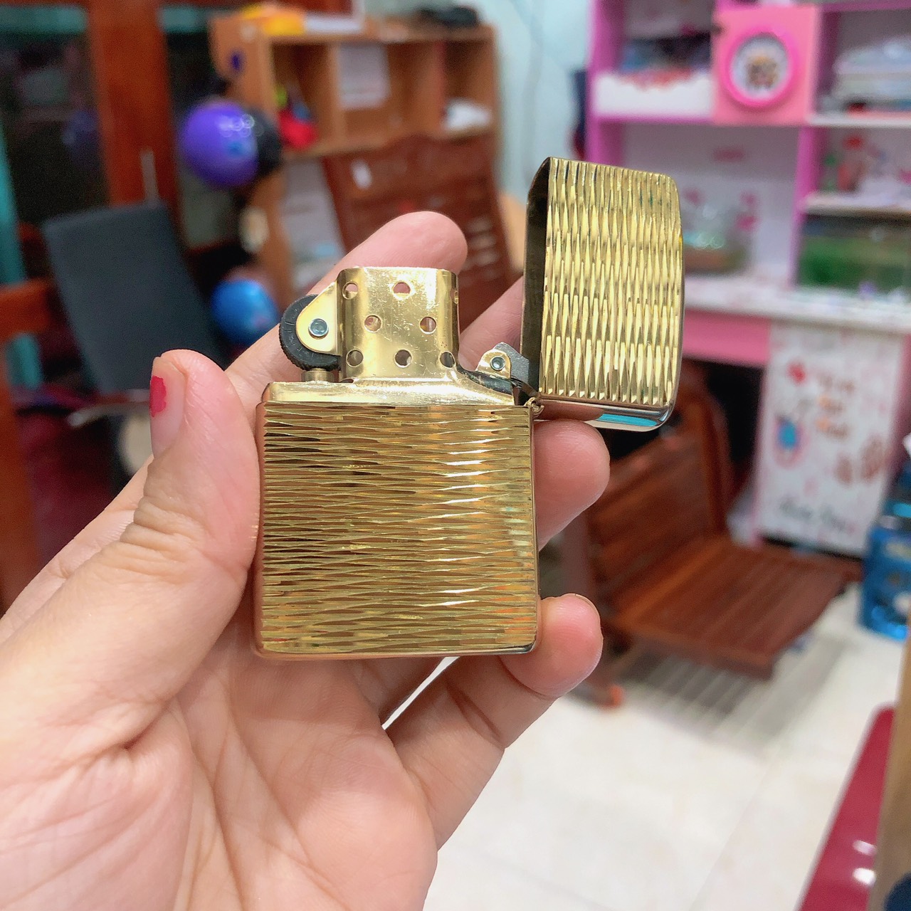 Bật lửa, hộp quẹt Zip po Mỹ Brass Armor Brass Wave làn sóng 2 mặt