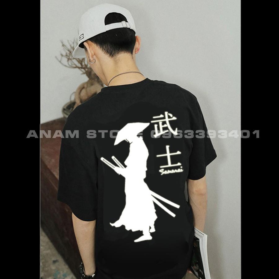 Áo thun phản quang tay lỡ Nam Nữ Samurai