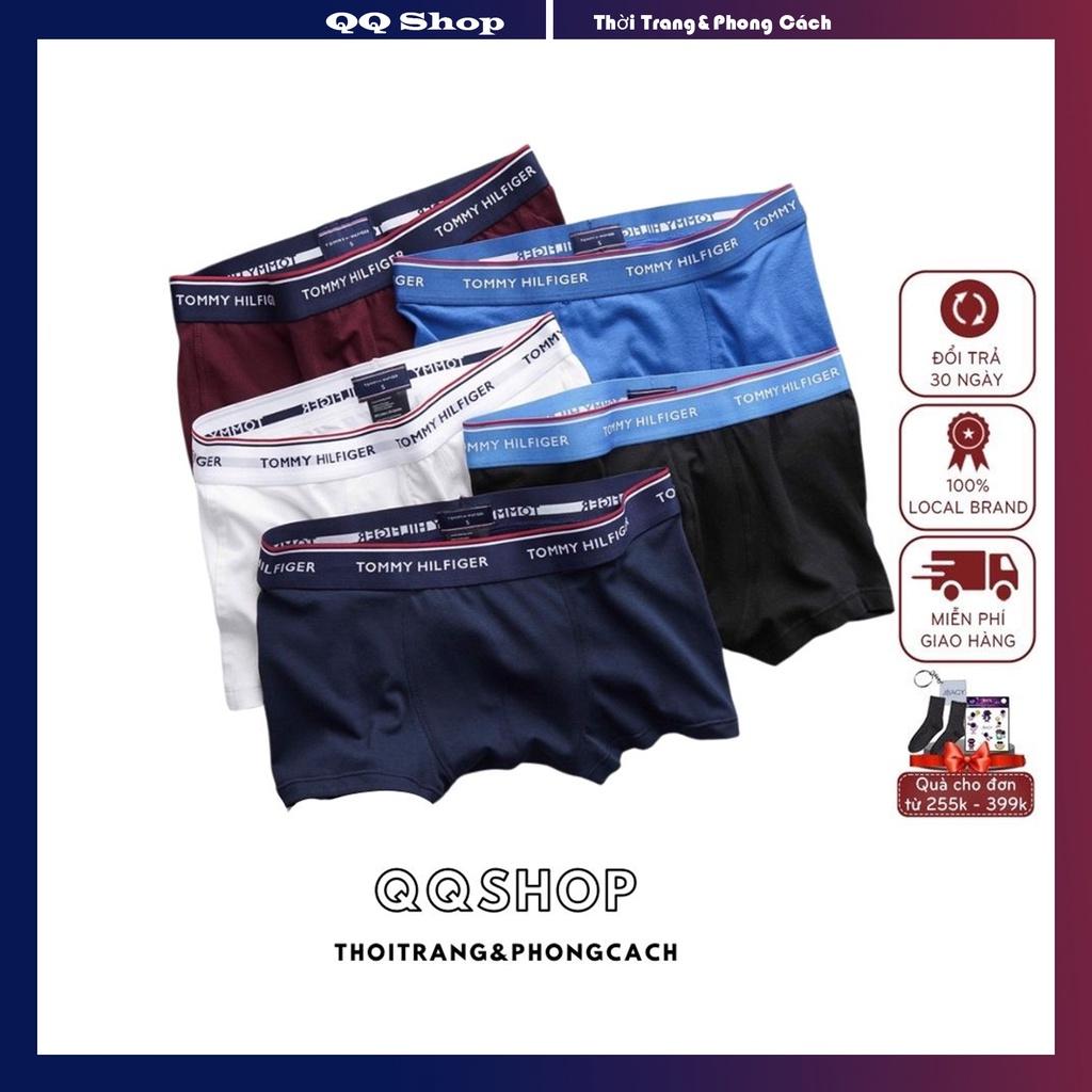 Quần lót nam boxer Tomy đùi cao cấp cotton đẹp siêu thấm hút mồ hôi thoải mái vận động thoáng mát - TOMY HILFIGER