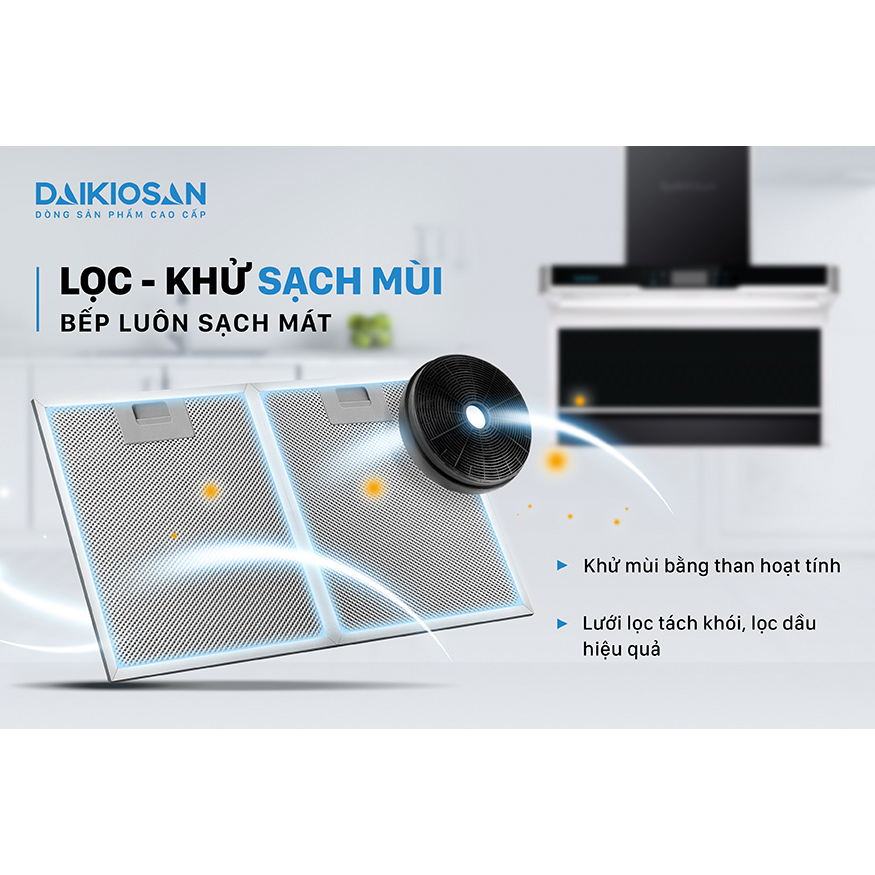 Máy Hút Mùi Gắn Tường Daikiosan DKH-000002 (90 cm) - Hàng Chính Hãng