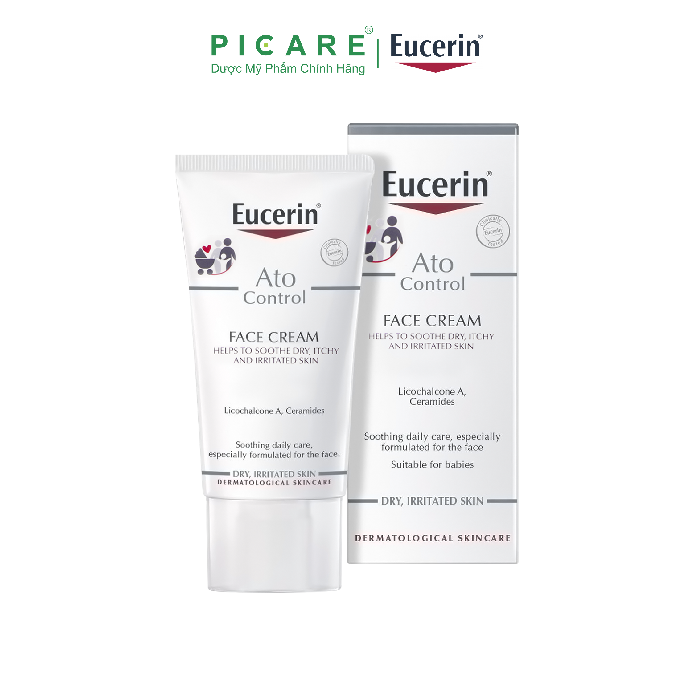 Kem dưỡng da mặt chàm khô Eucerin AtoControl Face Cream